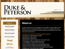 Tablet Screenshot of dukeandpeterson.com